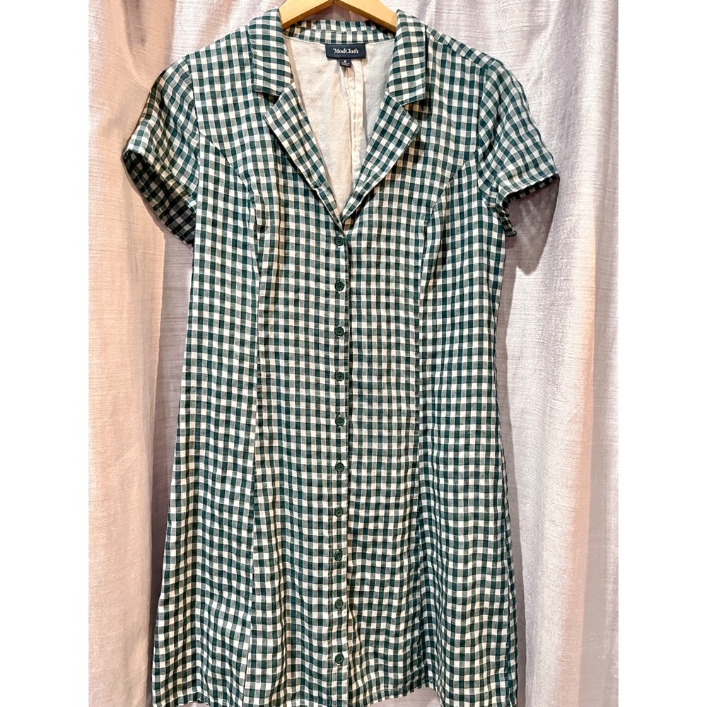 Gingham button-up dress- ModCloth